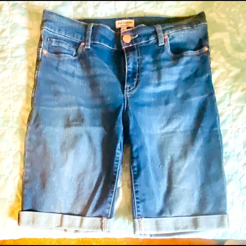 Blue Jean long shorts by Juicy Couture
